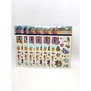 Bundle of 6 Sandylion Disney Moana 4 Sheet Sticker Packs Prismatic Party Hawaii